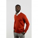Jersey Cuello Pico Caldera hombre brown jury