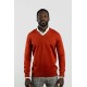 Jersey Cuello Pico Caldera hombre brown jury