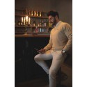 Jersey Cuello Pico Camel hombre brown jury