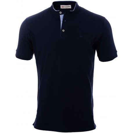 POLO LISO ALGODON CUELLO TIRA HOMBRE BROWN JURY +colores