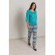 CAMISETA LISA MANGA FRANCESA CON PEDRERIA MUJER +COLORES BOGUAR