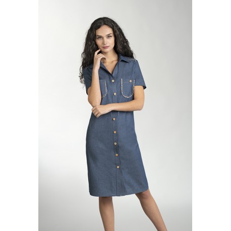 VESTIDO CAMISERO VAQUERO MUJER ESTEFANIA RODRIGUEZ