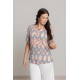 CAMISETA ESTAMPADA CON VOLANTE EN MANGAS MUJER BOGUAR