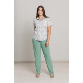 PANTALON LARGO LISO EN TEJIDO MOSSCRE BOGUAR +COLORES