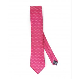 Corbata de seda natural y poliéster en color fucsia
