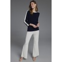 JERSEY CHANNEL BARCO AZUL Y BLANCO TACHY ZUCCA