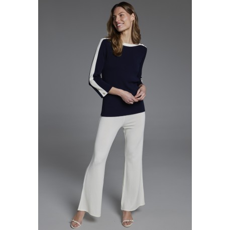 JERSEY CHANNEL BARCO AZUL Y BLANCO TACHY ZUCCA