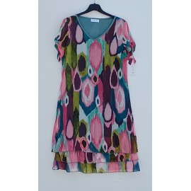 vestido estampado gasa mujer rossan