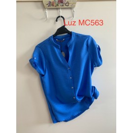 BLUSA LISA AZUL MUJER PRIVILEGE 