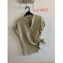 BLUSA RAYAS CAMEL MUJER PRIVILEGE 