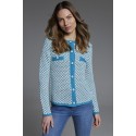 CHAQUETA BICOLOR TURQUESA MUJER TACHY ZUCCA