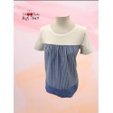 CAMISETA COMBINADA DENIN MUJER LILI DUDU