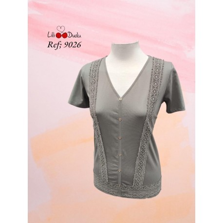 Camiseta bordada de mujer Lili Dudu +colores