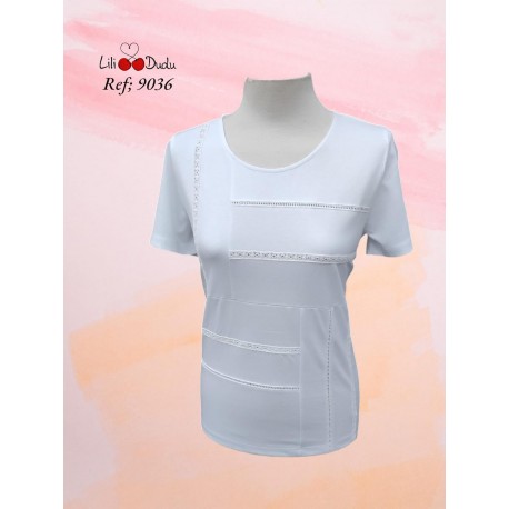 Camiseta bordada de mujer Lili Dudu +colores