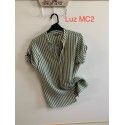 BLUSA RAYAS KAKI MUJER PRIVILEGE 