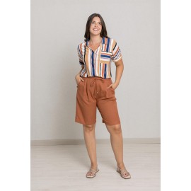 CAMISA ESTAMPADA BICOLOR MUJER BOGUAR