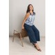 CAMISETA ESTAMPADA DE LINO MUJER BOGUAR