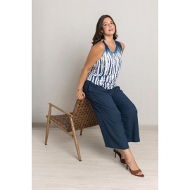 CAMISETA ESTAMPADA DE LINO MUJER BOGUAR
