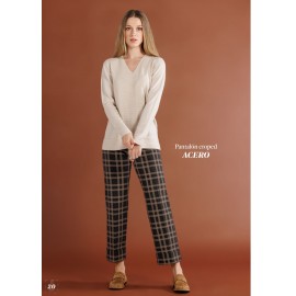PANTALON CUADROS MUJER SISSUS MODA