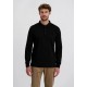 Polo interlock básico con bolsillo de hombre manga larga negro tallas grandes