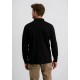 Polo interlock básico con bolsillo de hombre manga larga negro tallas grandes