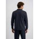 Polo interlock básico con bolsillo de hombre manga larga azul marino tallas grandes