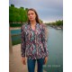 BLUSA ESTAMPADA DE GASA MUJER ROSSAN