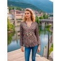 BLUSA ESTAMPADA DE GASA MUJER ROSSAN