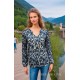 BLUSA ESTAMPADA DE GASA MUJER ROSSAN