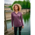 CAMISA LISA MALVA DE PUNTO MUJER ROSSAN 