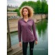 CAMISA LISA MALVA DE PUNTO MUJER ROSSAN 