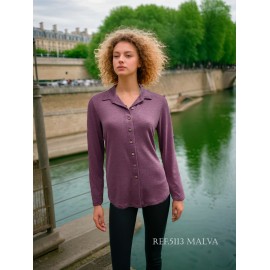 CAMISA LISA MALVA DE PUNTO MUJER ROSSAN 