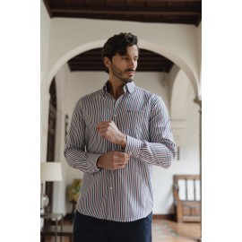 CAMISA RAYAS TERGAL CARLOS CORDOBA HOMBRE