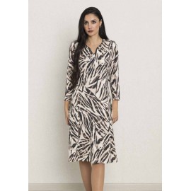 VESTIDO ESTAMPADO CON ADORNO EN HOMBRO MUJER BOGUAR