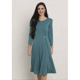 VESTIDO LISO EN TURQUESA MUJER BOGUAR