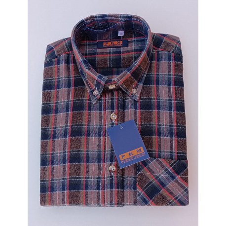 CAMISA FRANELA  HOMBRE CUADROS PKM 