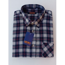 CAMISA FRANELA  HOMBRE CUADROS PKM 