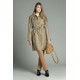 Gabardina tipo trench de cuello cerrado en príncipe de Gales. mujer estefania rodriguez