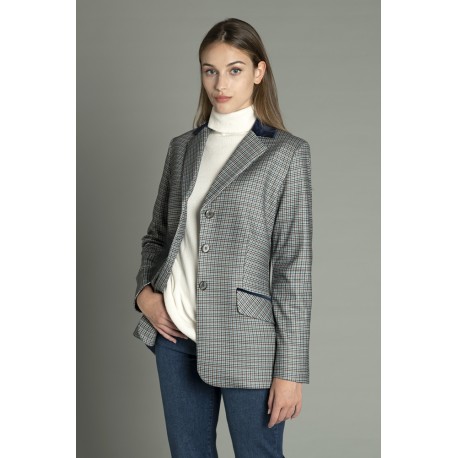 Chaqueta blazer en cuadro Harrys mujer estefania rodriguez