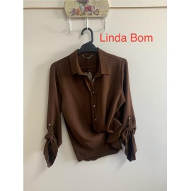 CAMISA LISA MARRON MUJER PRIVILEGE 