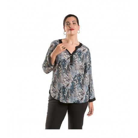 BLUSA ESTAMPADA TAPETA LISA SPG WOMAN