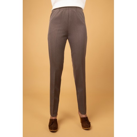 PANTALON DE VESTIR RECTO CON GOMA EN CINTURA Y BOLSILLOS LATERALES TAYRON´S +COLORES