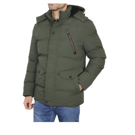 Chaqueta acolchada gris con bolsillo cremallera koyote jeans 
