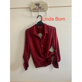 CAMISA LISA GRANATE MUJER PRIVILEGE 