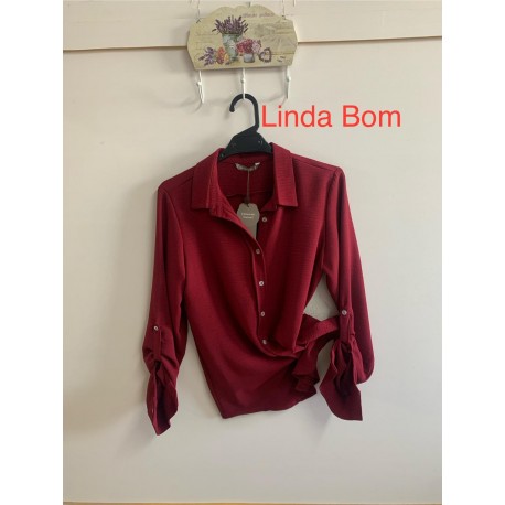 CAMISA LISA GRANATE MUJER PRIVILEGE 