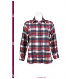 CAMISA CUADROS ROJA VILLELA MUJER PORTAROSSA