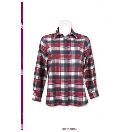 CAMISA CUADROS ROJA VILLELA MUJER PORTAROSSA