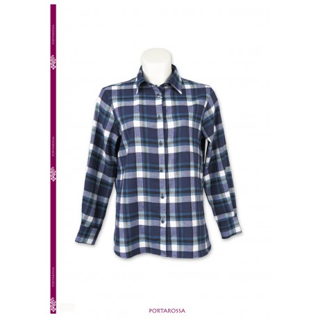 CAMISA CUADROS ROJA VILLELA MUJER PORTAROSSA