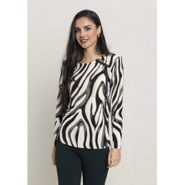 CAMISETA CON ESTAMPADO DE CEBRA MUJER BOGUAR