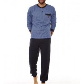 PIJAMA CABALLERO CON TAPETA MARINO